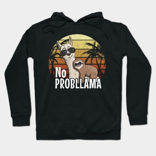 Sloth Riding Llama No ProbLlama puns are life Hoodie